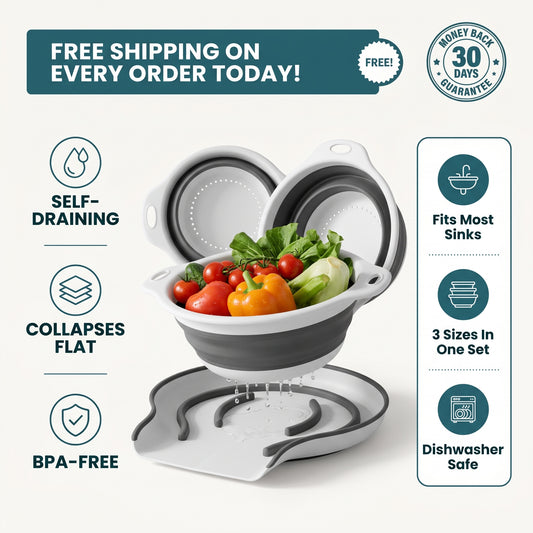 The Sink-Saving Colander Set